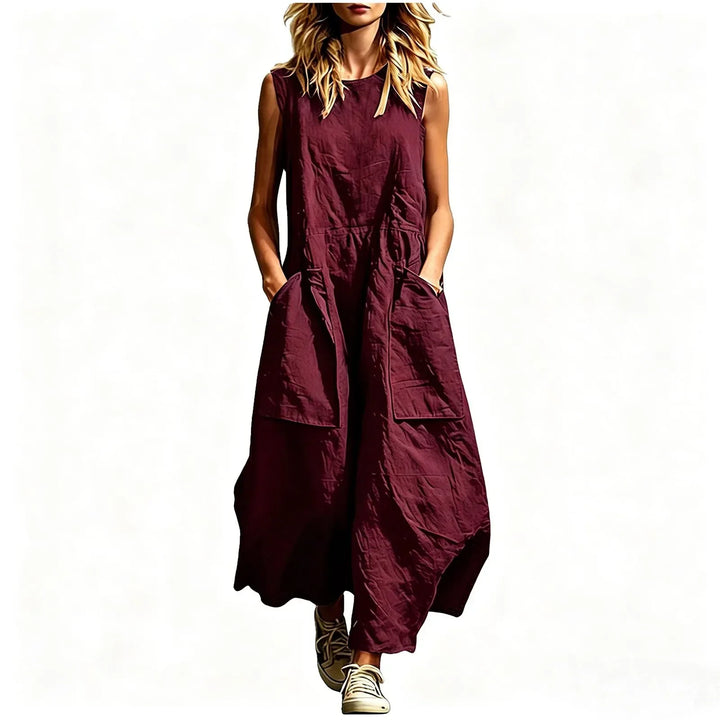 Maren Linen Pocket Maxi Dress