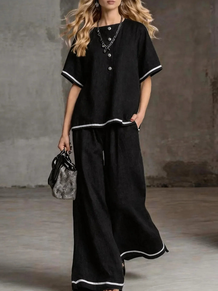 Zephyra Relaxed Wide-Leg Lounge Set