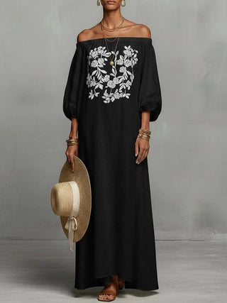 Evadelle Off-Shoulder Maxi Dress