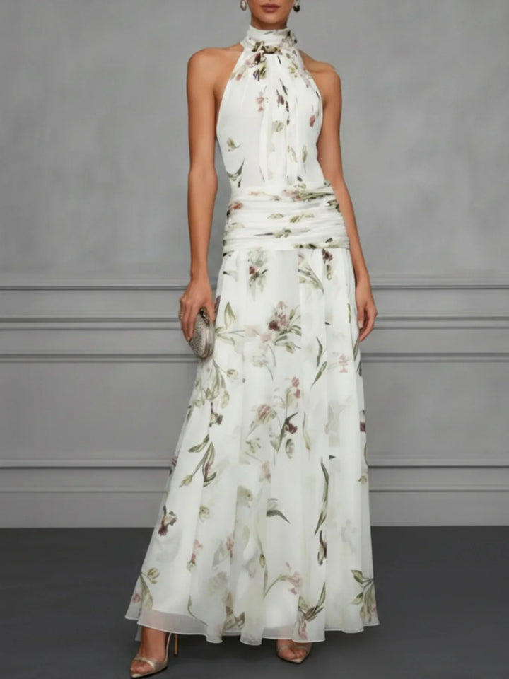 Jasmin Halter-Blumenkleid für Hochzeitsgäste