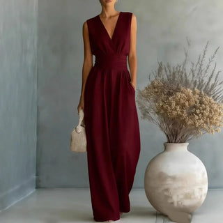 Ärmelloser V-Ausschnitt Jumpsuit von Josephine