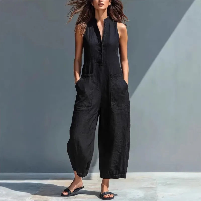 Malisa Linen Summer Jumpsuit