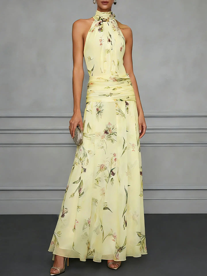 Jasmin Halter-Blumenkleid für Hochzeitsgäste