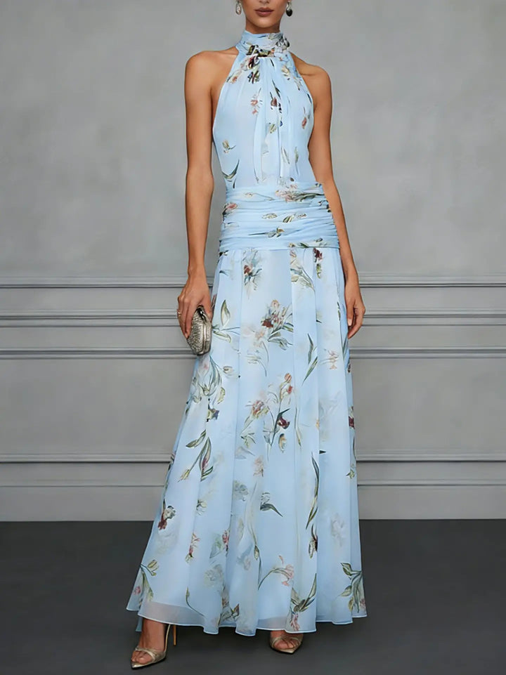 Jasmin Halter-Blumenkleid für Hochzeitsgäste