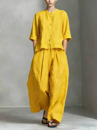 Zerina Linen Coordinated Set
