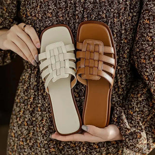 Rory Komfort Leder Flache Sandalen