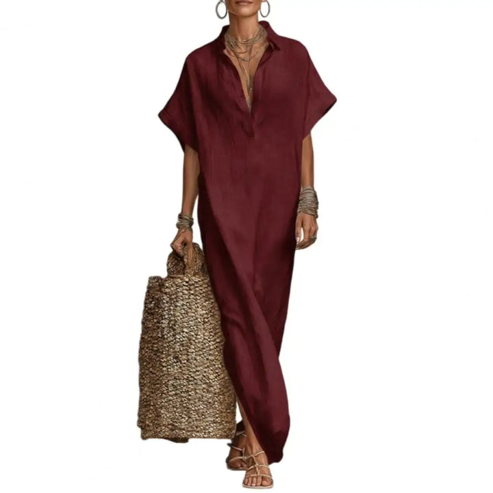 Maxikleid mit kurzen Ärmeln von Salone