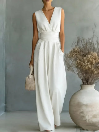 Ärmelloser V-Ausschnitt Jumpsuit von Josephine
