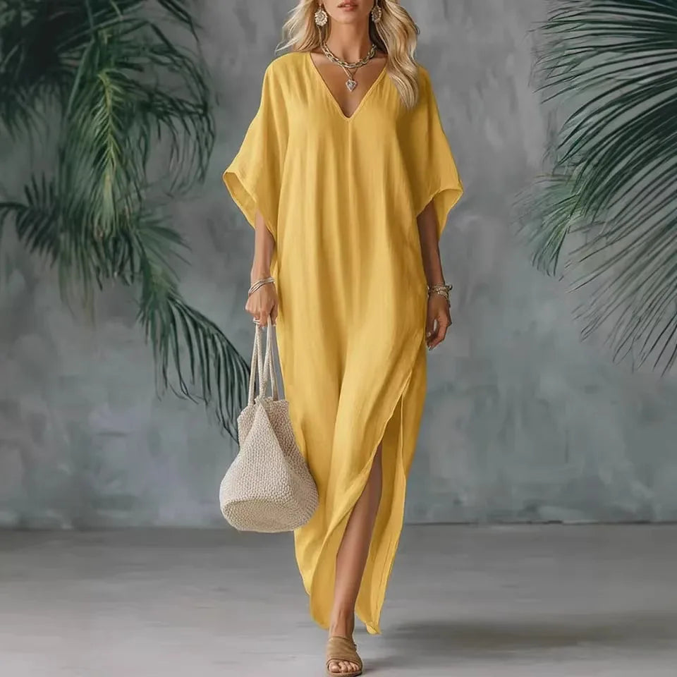 Saffira Lockeres Maxi-Kleid" could be rewritten as "Saffira Relaxed Fit Maxi Dress.