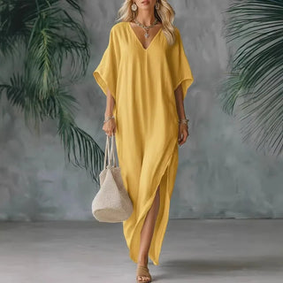 Saffira Lockeres Maxi-Kleid" could be rewritten as "Saffira Relaxed Fit Maxi Dress.