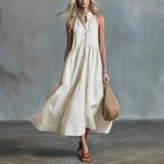 Carol Flowing Halter Midi Dress
