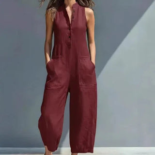 Malisa Linen Summer Jumpsuit