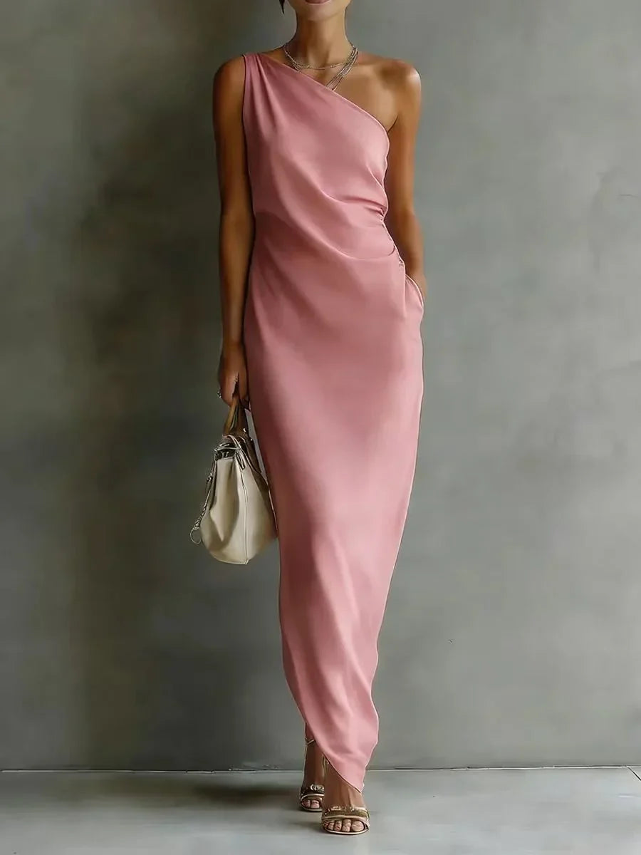 Alessia Maxikleid mit asymmetrischem Träger
