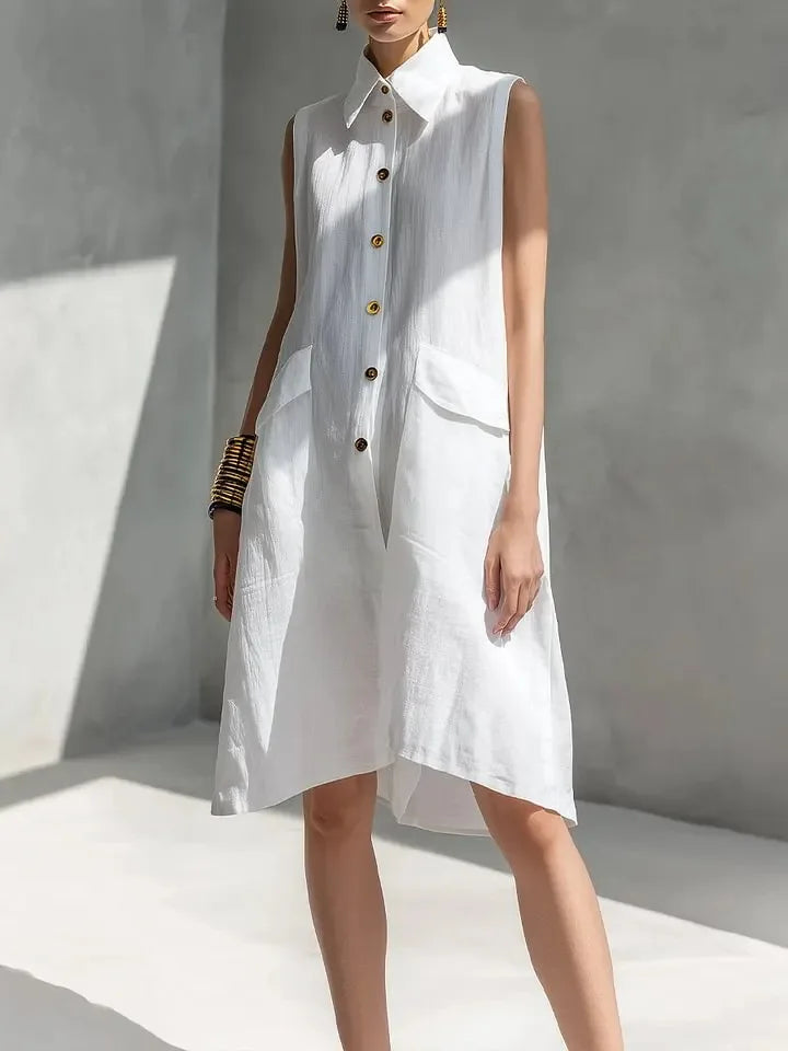 Maliyah Linen Mini Shirt Dress