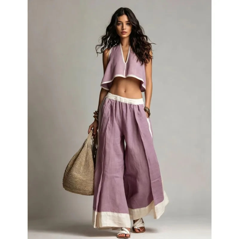 Nerina Weites Bein Zweiteiliges Outfit