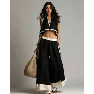 Nerina Weites Bein Zweiteiliges Outfit