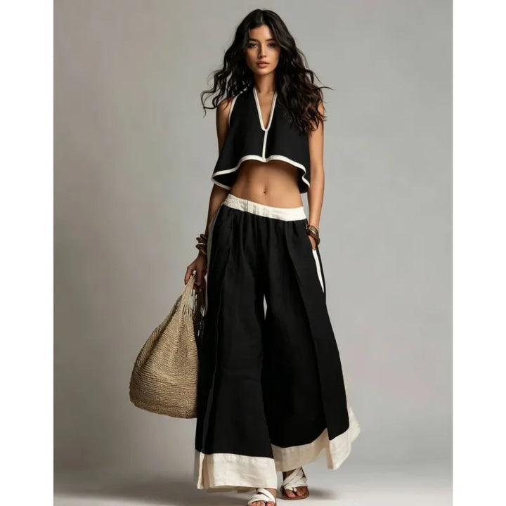 Nerina Weites Bein Zweiteiliges Outfit