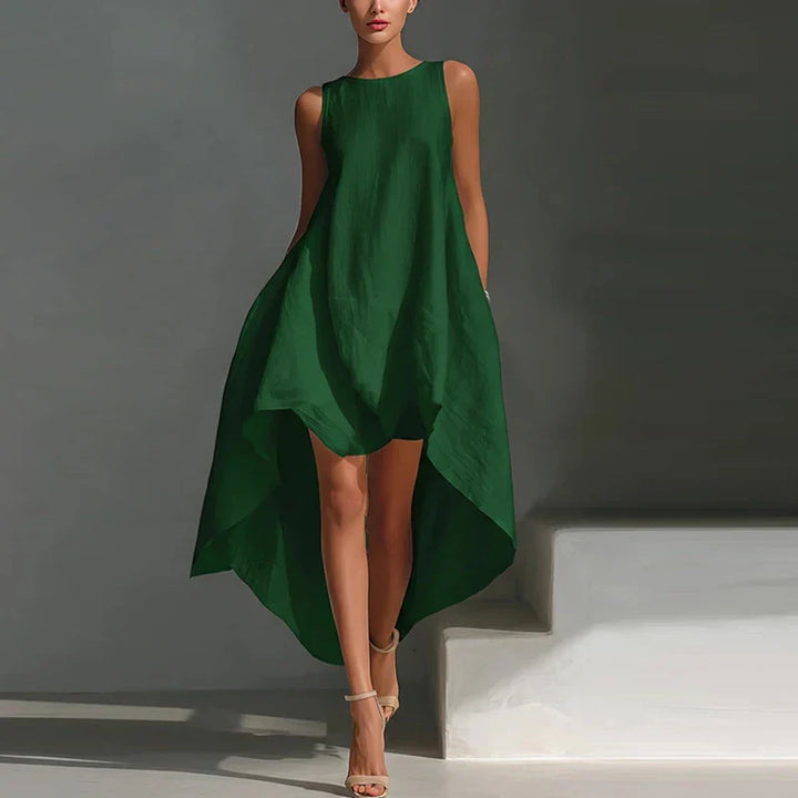 Riley High-Low Maxi Dress with Flowy Design