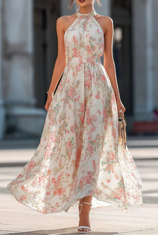 Fiona Elegantes Fließendes Maxikleid mit Trägern