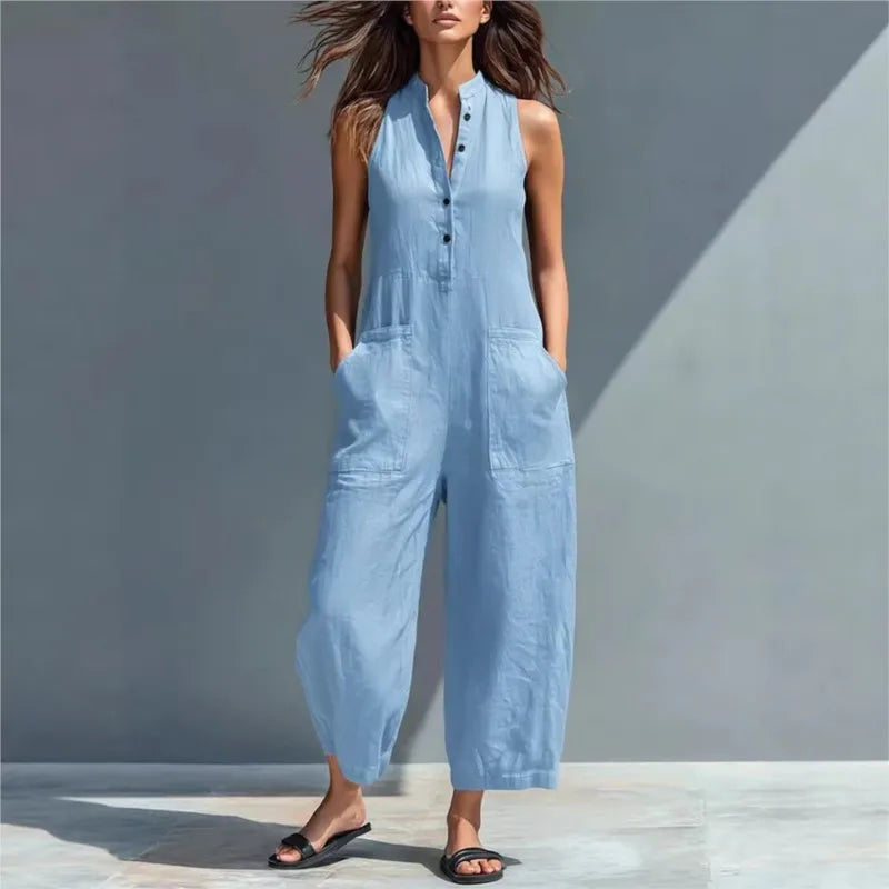 Malisa Linen Summer Jumpsuit