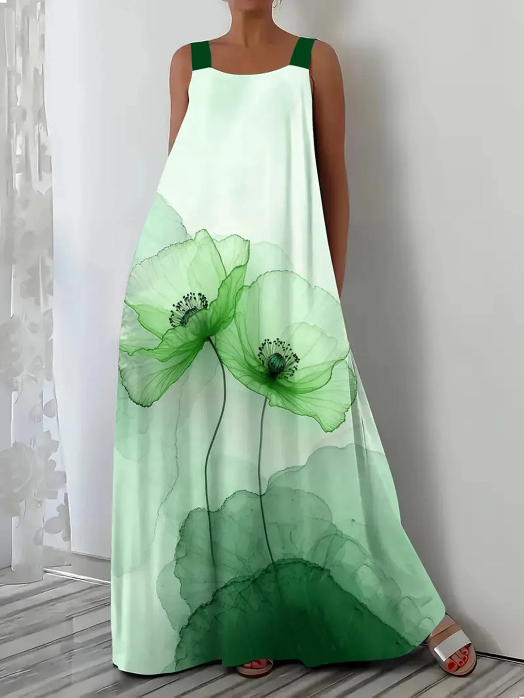 Jessy Ärmelloses Maxi-Kleid mit Blumenmuster