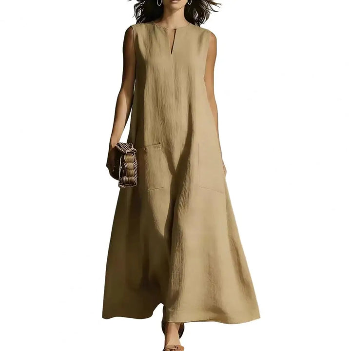 Palmer Ärmelloses Maxi-Sommerkleid in A-Linie