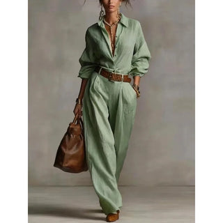 Avery Relaxed Fit Button-Up Lounge Set