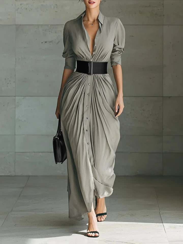 Elodie Fließendes Langarmkleid