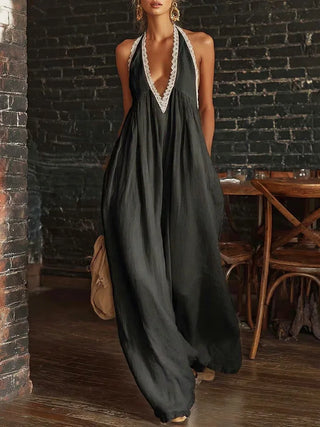 Maxikleid mit Spitzenbesatz von Helena