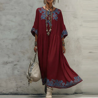 Julia Besticktes Kaftan-Kleid