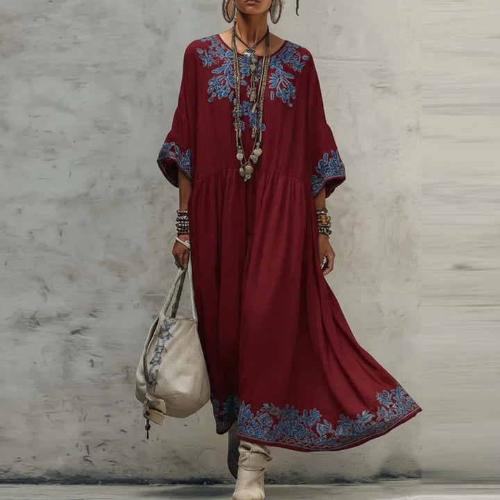 Julia Besticktes Kaftan-Kleid