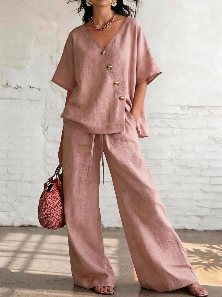 Veronica Bequemes Weites Hosen-Set