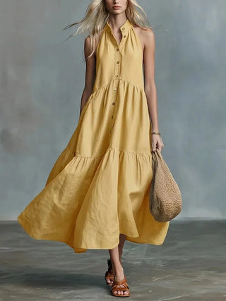 Carol Flowing Halter Midi Dress