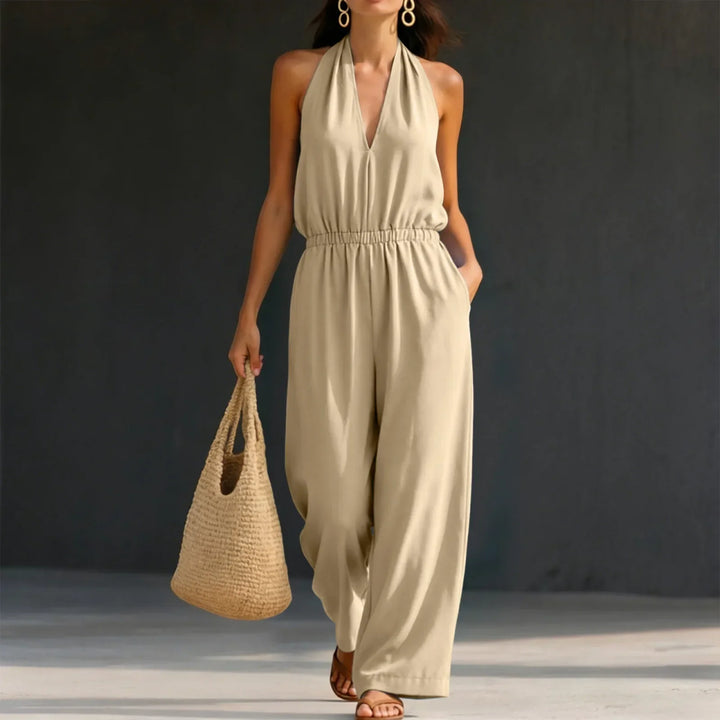 Valessia Breezy Halter Jumpsuit