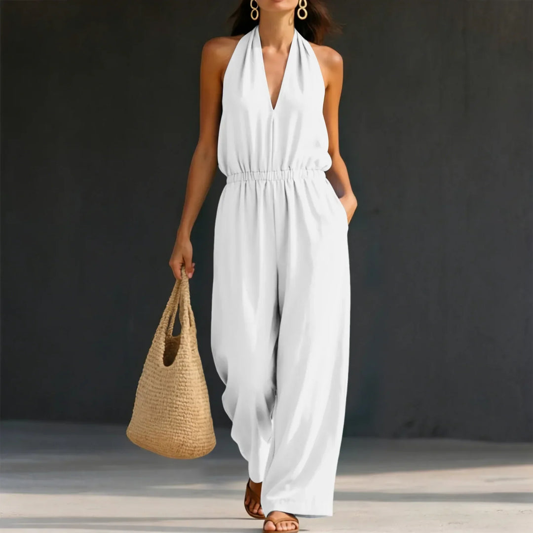 Valessia Breezy Halter Jumpsuit