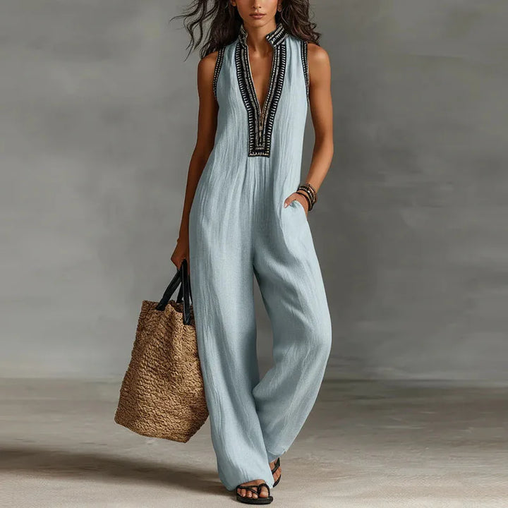 Diana Lace Trim Jumpsuit