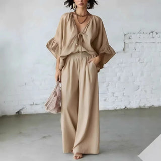 Lila Eleganter Jumpsuit mit weitem Bein