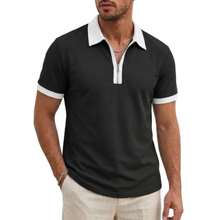 David Atmungsaktives Polo-Shirt mit Reißverschluss