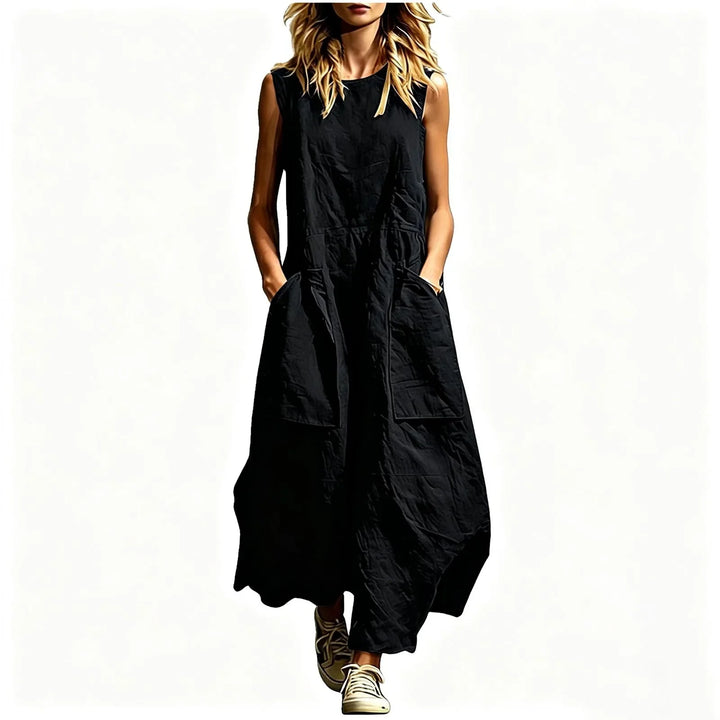 Maren Linen Pocket Maxi Dress