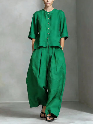 Zerina Linen Coordinated Set