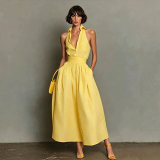 Carolina Kragen Midi Kleid