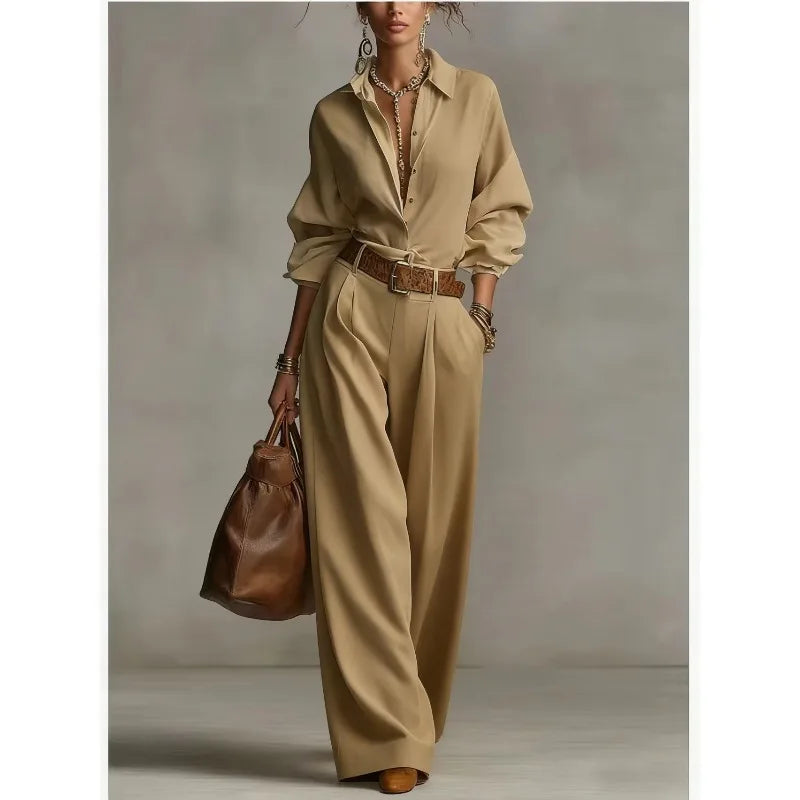 Avery Relaxed Fit Button-Up Lounge Set