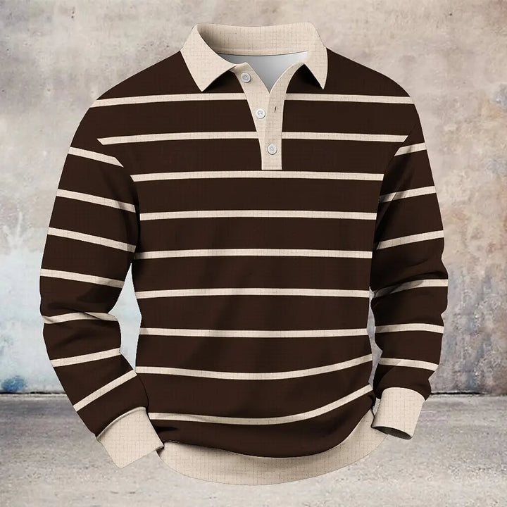 Gavin Atmungsaktives Gestreiftes Poloshirt