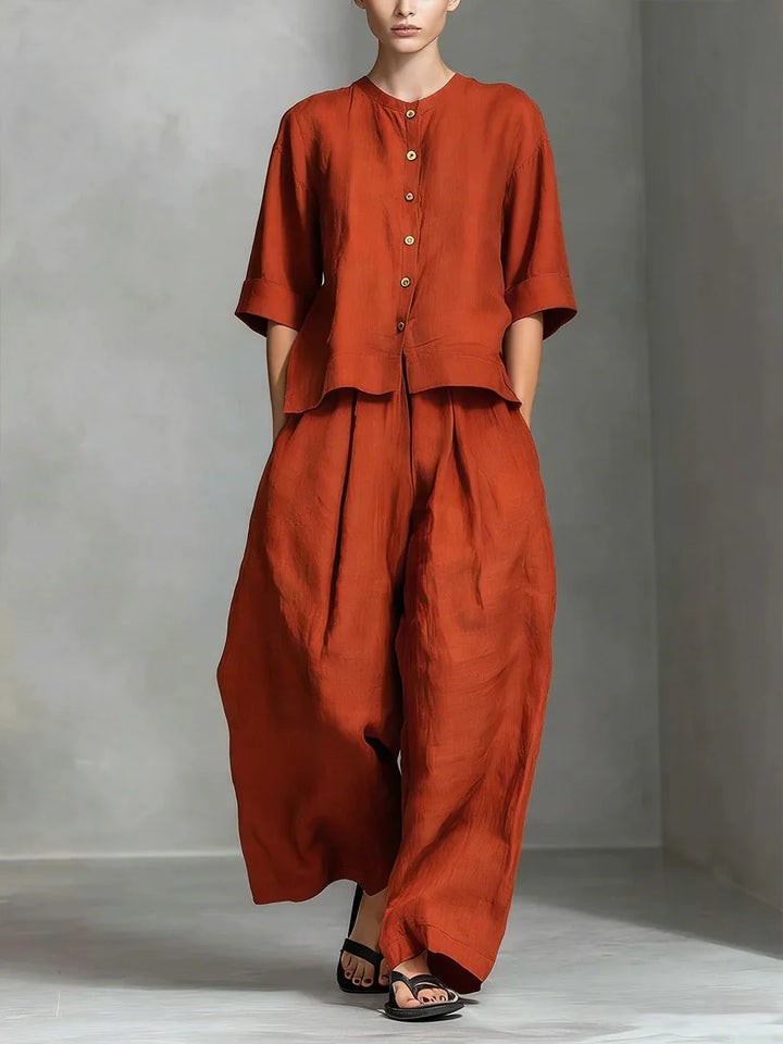 Zerina Linen Coordinated Set