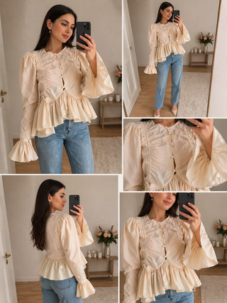 LIWIA | Bluse mit Rüschen