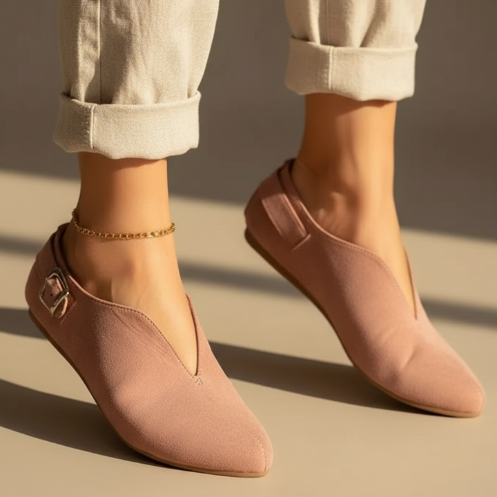 Katherine Spitz zulaufende Ballerinas" could be rewritten as "Katherine Pointed Toe Ballerinas.