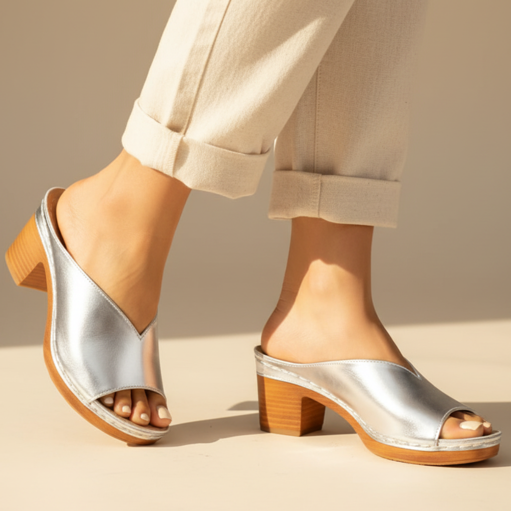 Rosaline Orthopedic Chunky High Heel Sandals