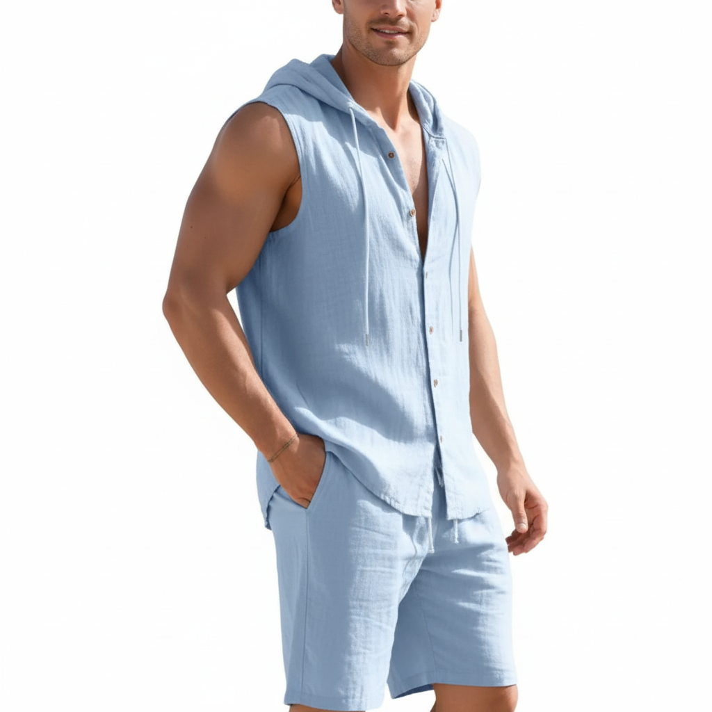 Coastal Line Linen Match Set