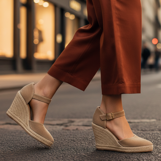 Zia Wedge Sandals with Ankle Straps