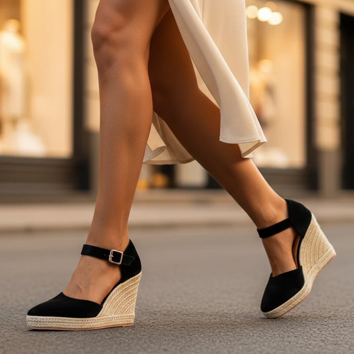 Zia Wedge Sandals with Ankle Straps